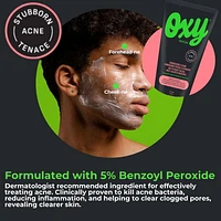 Oxy Emergency Acne Vanishing Facial Cleanser - 5% Benzoyl Peroxide – Stubborn Acne Control - Helps Treat, and Prevent Breakouts – Allows Skin to Heal - Fragrance Free - Dermatologist Tested, Acne Facial Cleanser