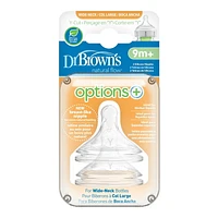 Dr. Brown's Natural Flow Options+™ Wide-Neck Bottle Nipple 2 pack Y Cut