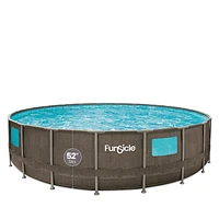 Funsicle 22 ft Crystal Vue Oasis Designer Pool, Dark Double Rattan