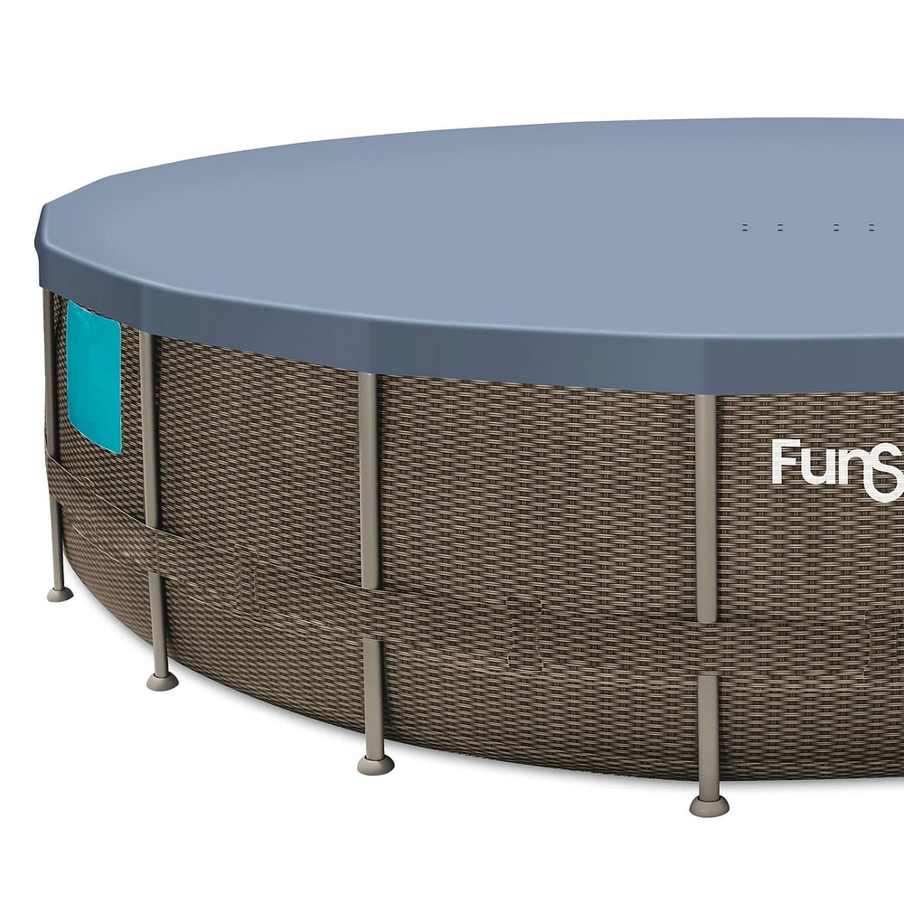 Funsicle 22 ft Crystal Vue Oasis Designer Pool, Dark Double Rattan