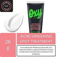Oxy Deep Pore Acne Vanishing Treatment - 5% Benzoyl Peroxide – Stubborn Acne Control - Helps Treat, and Prevent Breakouts – Allows Skin to Heal - Dermatologist Tested, Acne Spot Treatment, 28g