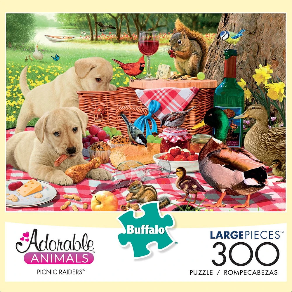 Buffalo Games Adorable Animals Picnic Raiders 300 Piece Jigsaw Puzzle