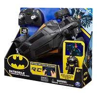 DC Comics, Batman Batmobile Remote Control Car, Easy to Drive, Compatible with Batman Figures, Kids Toys for Boys and Girls Ages 4 and Up