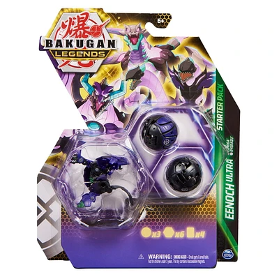 Bakugan Legends Starter Pack, Coffret de 3, Eenoch Ultra avec Cimoga et Ryerazu, Figurines articulées à collectionner, à partir de 6 ans