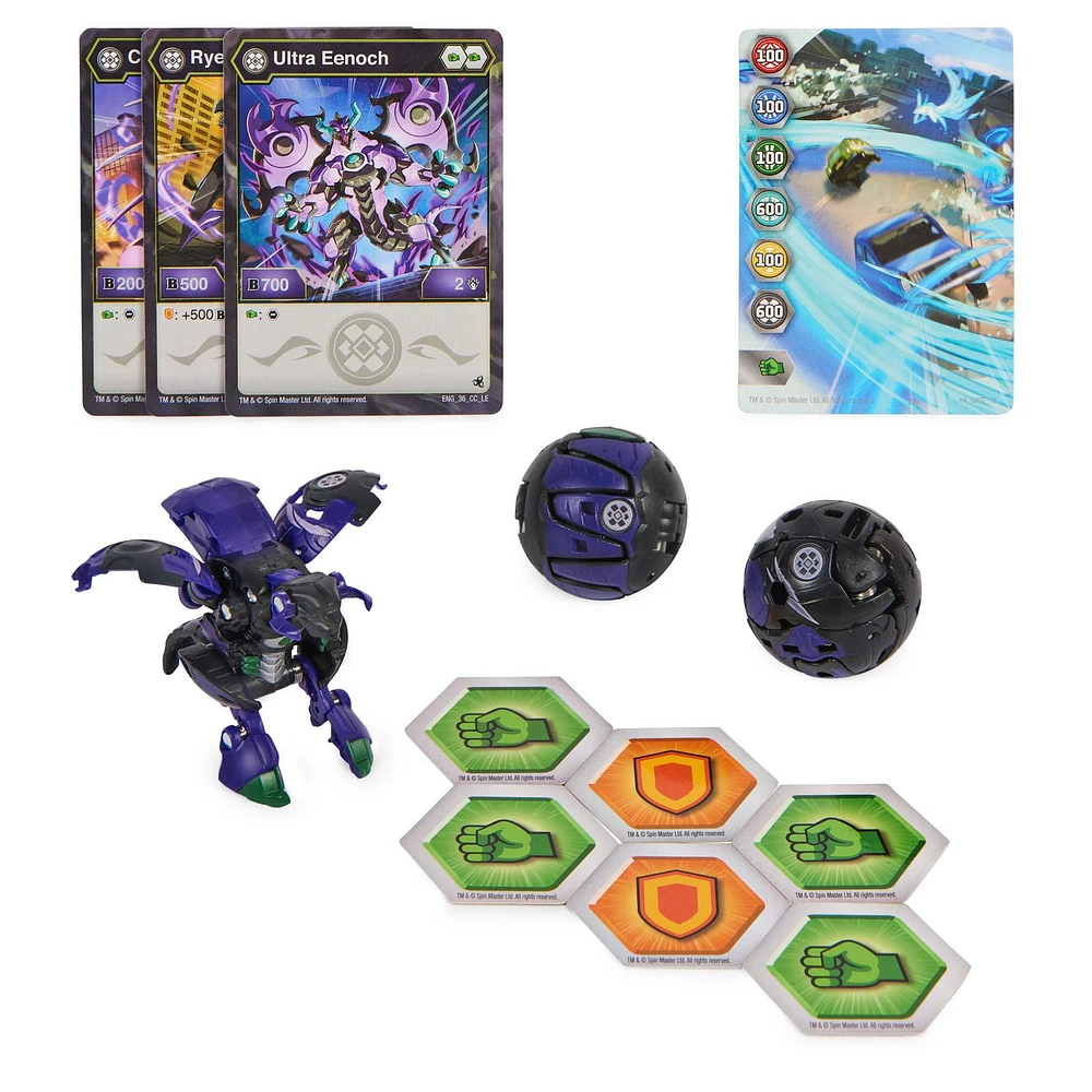 Bakugan Legends Starter 3-Pack, Eenoch Ultra with Cimoga and Ryerazu, Collectible Action Figures, Ages 6 and Up