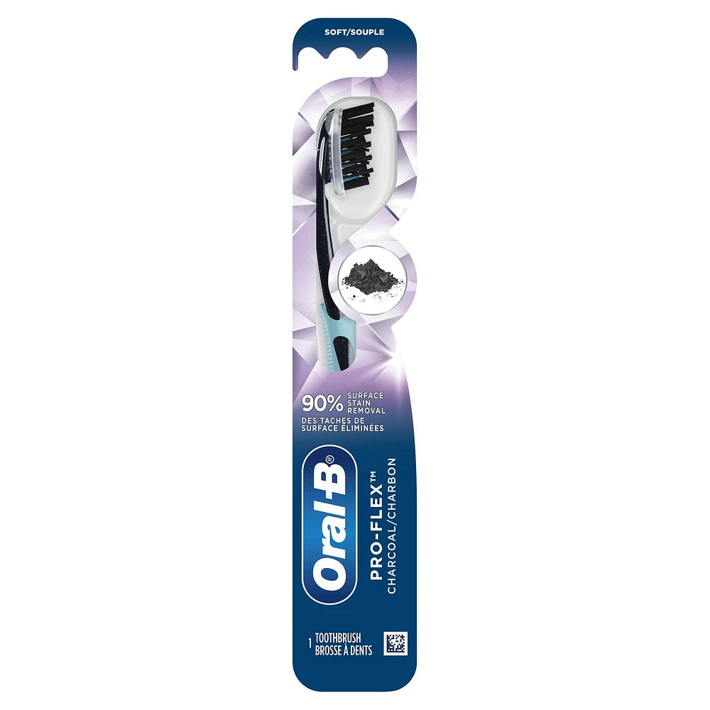 Oral-B Pro-Flex Charcoal Manual Toothbrush, Soft, 1 Count