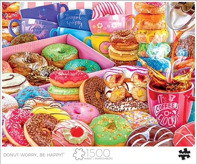 Buffalo Games - Donut Worry, Be Happy! - 1500 Piece Jigsaw Puzzle