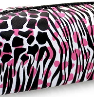 Pen+Gear Mixed Animal Print Design Pencil Pouch in Pink, Black and White