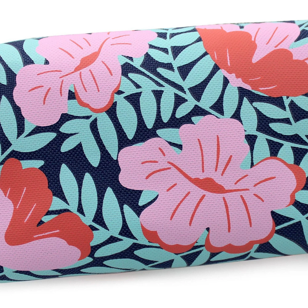 Pen+Gear Floral Vines Pencil Pouch in Navy with Bright Pink Flowers