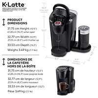 Keurig K-Latte Single Serve K-Cup Pod Coffee and Latte Maker