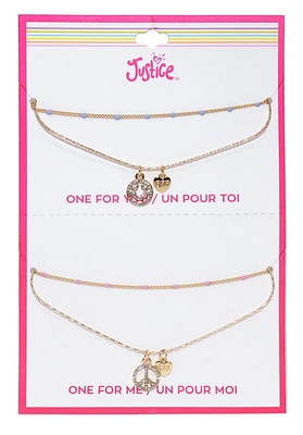 Justice BFF necklace