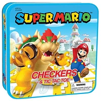 USAopoly CHECKERS & TIC TAC TOE: Super Mario vs. Bowser Board Game