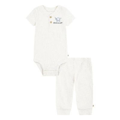 Huggies 2-piece Waffle Bodysuit & Pant Set