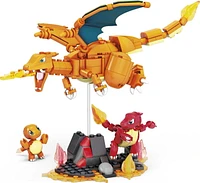 MEGA Pokémon Building Toy Kit Charmander Set with 3 Action Figures (313 Pieces) for Kids