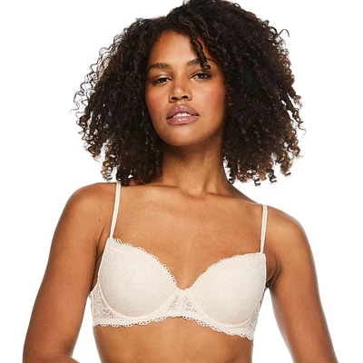 Soutien-gorge pigeonnant avec dentelle George pour femmes Tailles 34A-40D