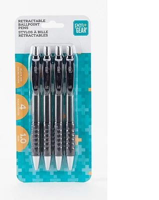 PEN+GEAR PG 4PK RT BALL BLK