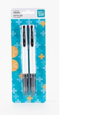 PEN+GEAR 4COLOUR PEN 2PK