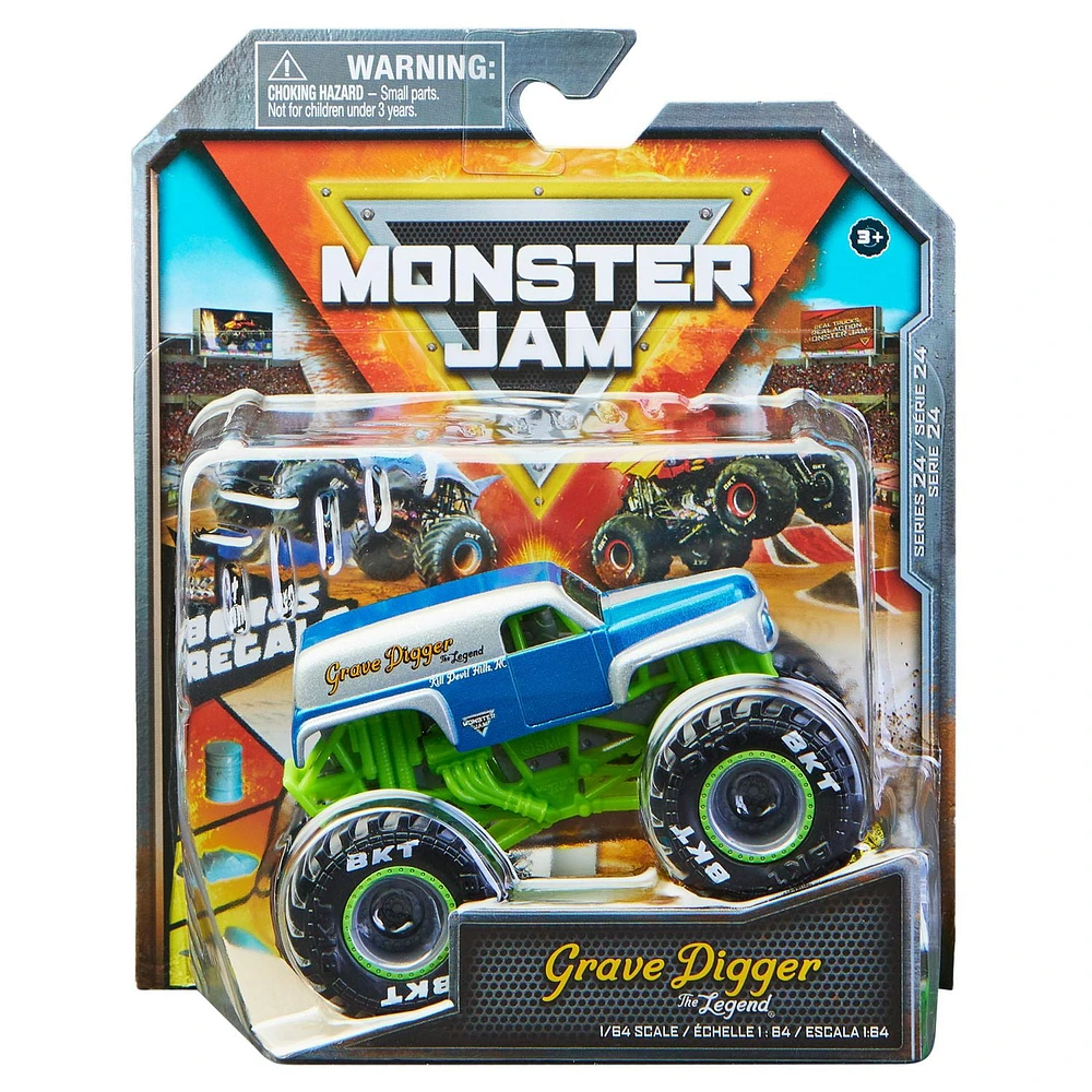 Monster Jam, Official Grave Digger Monster Truck, Die-Cast Vehicle, World Finals Series, 1:64 Scale, Kids Toys for Boys Ages 3 and up