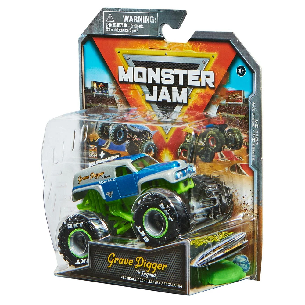 Monster Jam, Official Grave Digger Monster Truck, Die-Cast Vehicle, World Finals Series, 1:64 Scale, Kids Toys for Boys Ages 3 and up