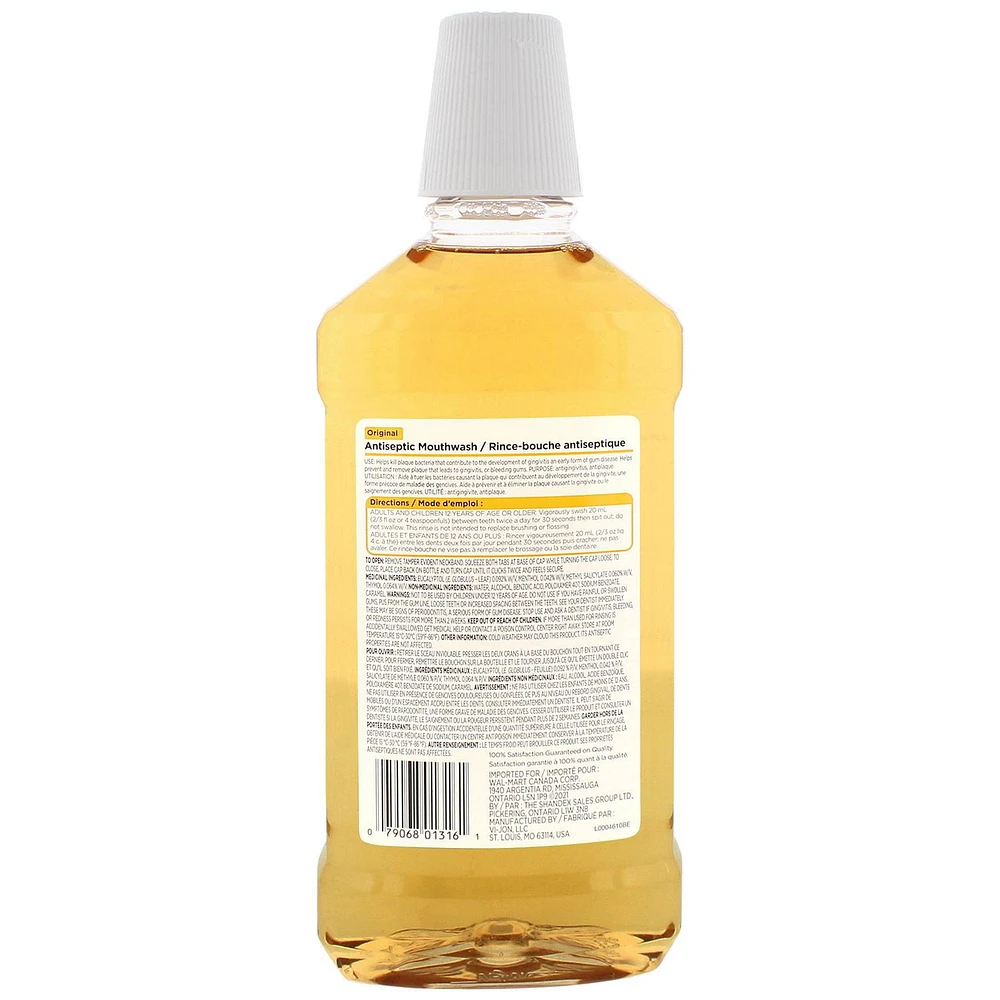 Rince-bouche antiseptique original d'Equate Equate Rince-bouche antiseptique Original 1L