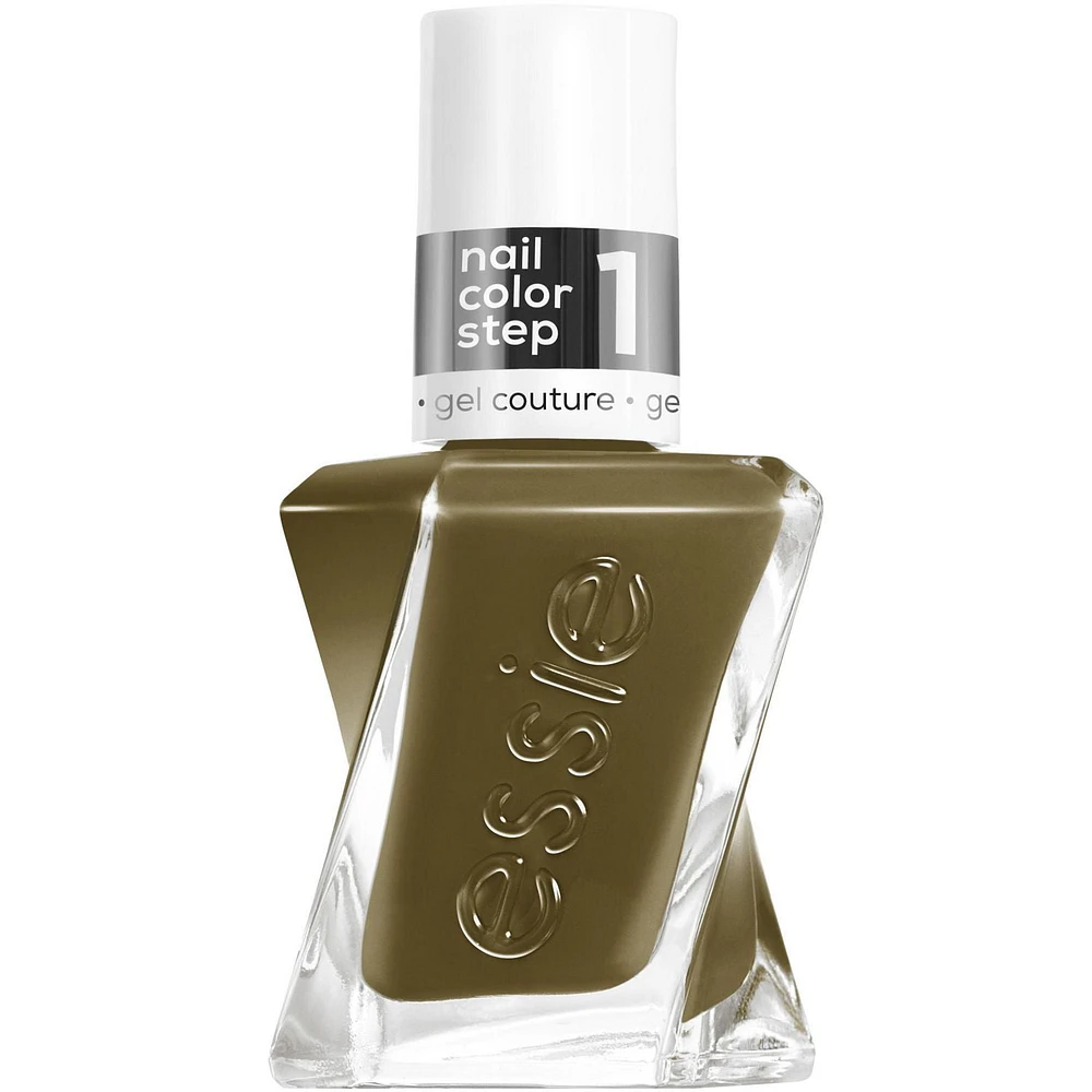essie gel couture, vernis à ongles 2-étapes, longue tenue, végétalien, sans-8, totally plaid, vert, 13.5ml