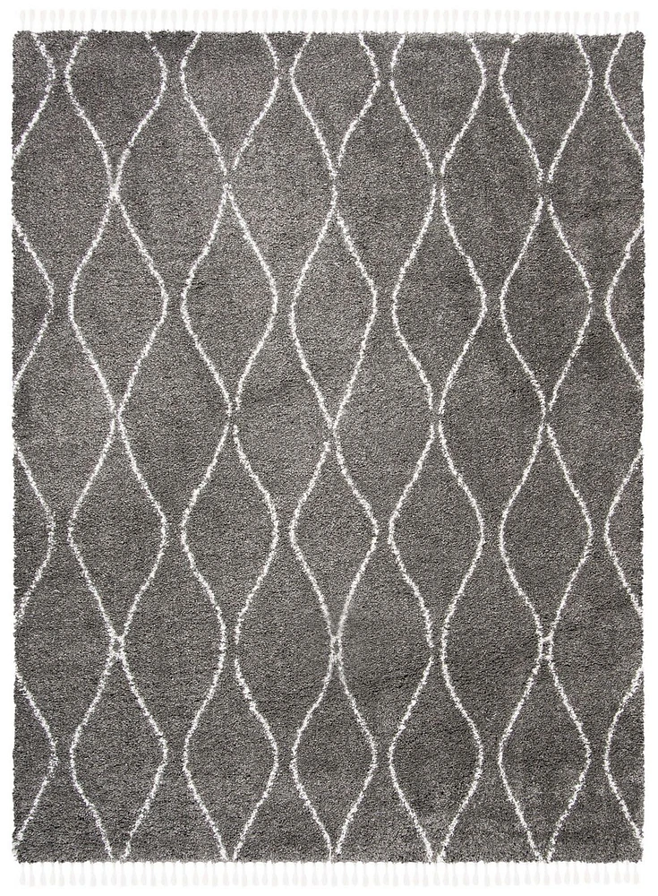 Safavieh Moroccan Fringe Shag Nina Geometric Plush Area Rug