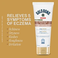 Gold Bond Medicated Eczema Relief Cream, 225ml Tube, Steroid and Fragrance Free Eczema Cream With 2% Colloidal Oatmeal to Relieve Rashes, Itching and Irritation Associated With Eczema, 225 mL