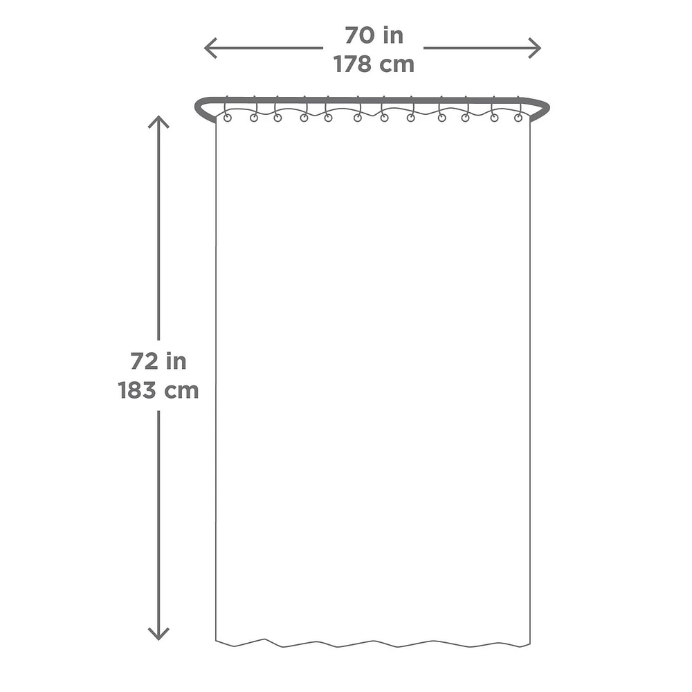 Mainstays Hologram Waterproof PEVA Shower Curtain, 70" x 72"