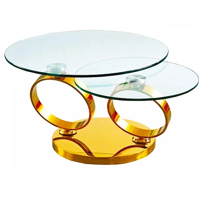 Table basse Canadian Ring en or