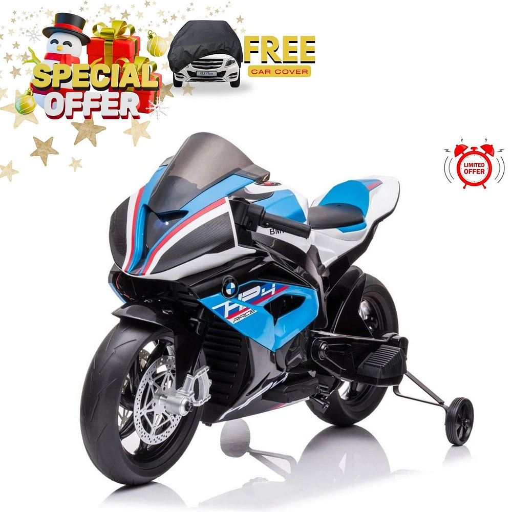 KIDSVIP BMW HP4 Licensed Super Motorcycle With Music, Lights and Rubber Wheels