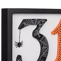 Halloween Themed Led Wood Block Table Top For Halloween Indoor Decorations