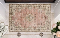 Blanton 2' x 3' Washable Accent Rug, Pink and Ivory