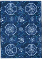 Simon 3' x 5' Washable Accent Rug, Blue and Ivory