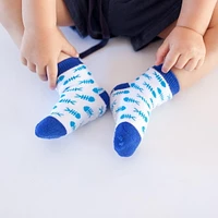 ZOOCCHINI - Baby, Toddler 3 Piece Comfort Terry Socks Set - Coordinated Animal Character Print, Patterned Socks - 3 Pairs