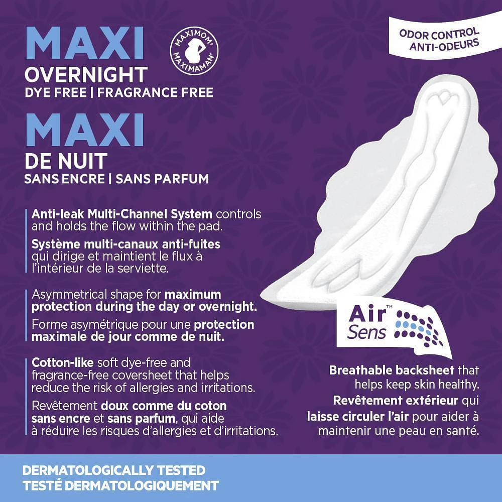 Incognito® Serviettes de Nuit MaxiMaman™ à rebords 28un Convient aux fuites légères