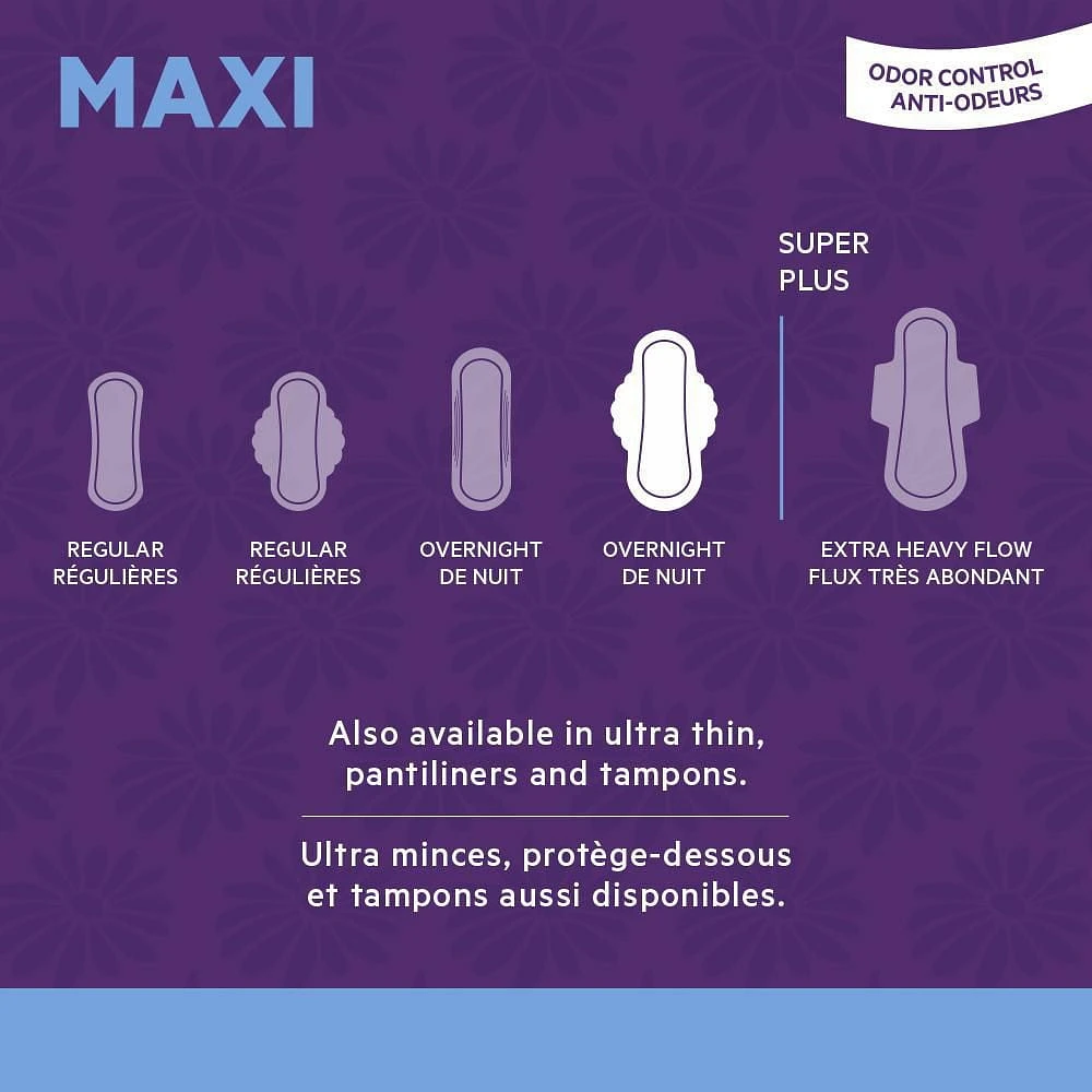 Incognito® Serviettes de Nuit MaxiMaman™ à rebords 28un Convient aux fuites légères