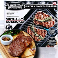 GraniteStone Diamond Indoor Electric Smoke-Less Grill  Black 16 x 14"