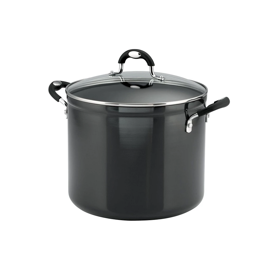 Tramontina Aluminum Nonstick Covered Stock Pot - Charcoal Gray