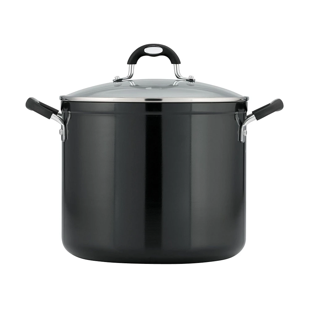 Tramontina Aluminum Nonstick Covered Stock Pot - Charcoal Gray