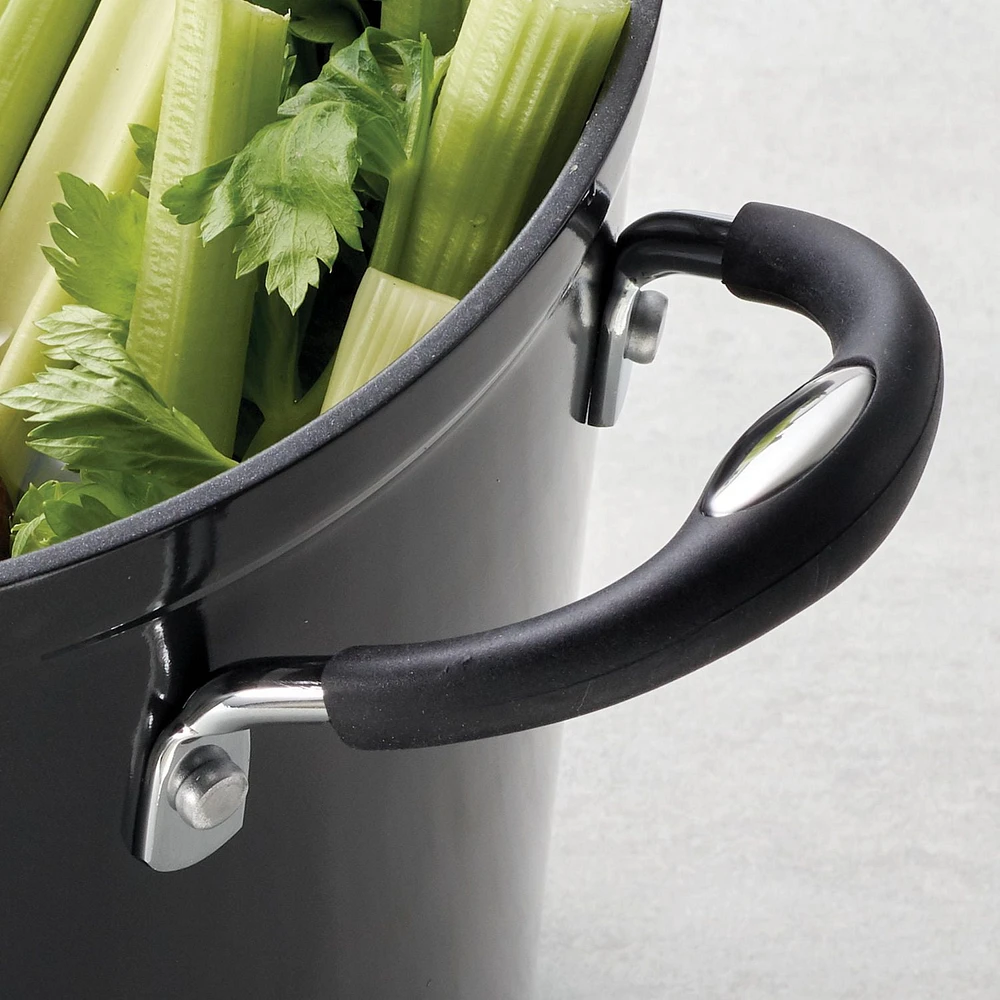 Tramontina Aluminum Nonstick Covered Stock Pot - Charcoal Gray