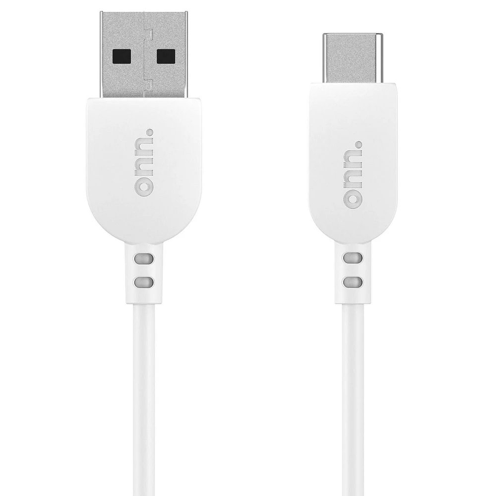 onn. 3 ft./0.9 m USB-A to USB-C Cable