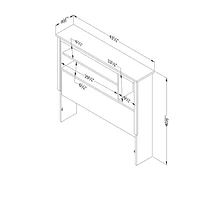 South Shore Vito Twin Bookcase Headboard