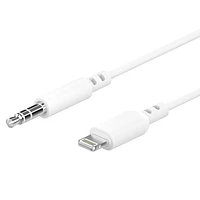 onn. 3 ft./0.9 m Lightning to 3.5 mm AUX Cable, Made for Apple