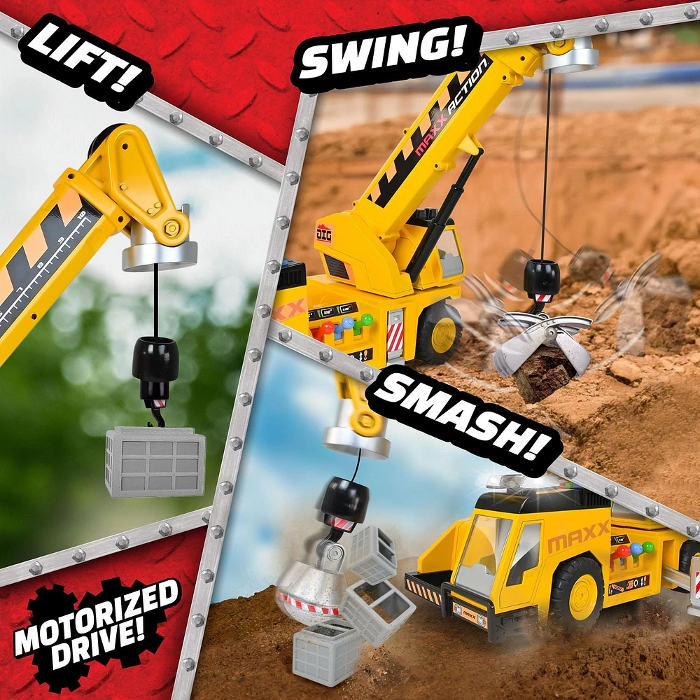 Maxx Action 3-N-1 Crane Truck