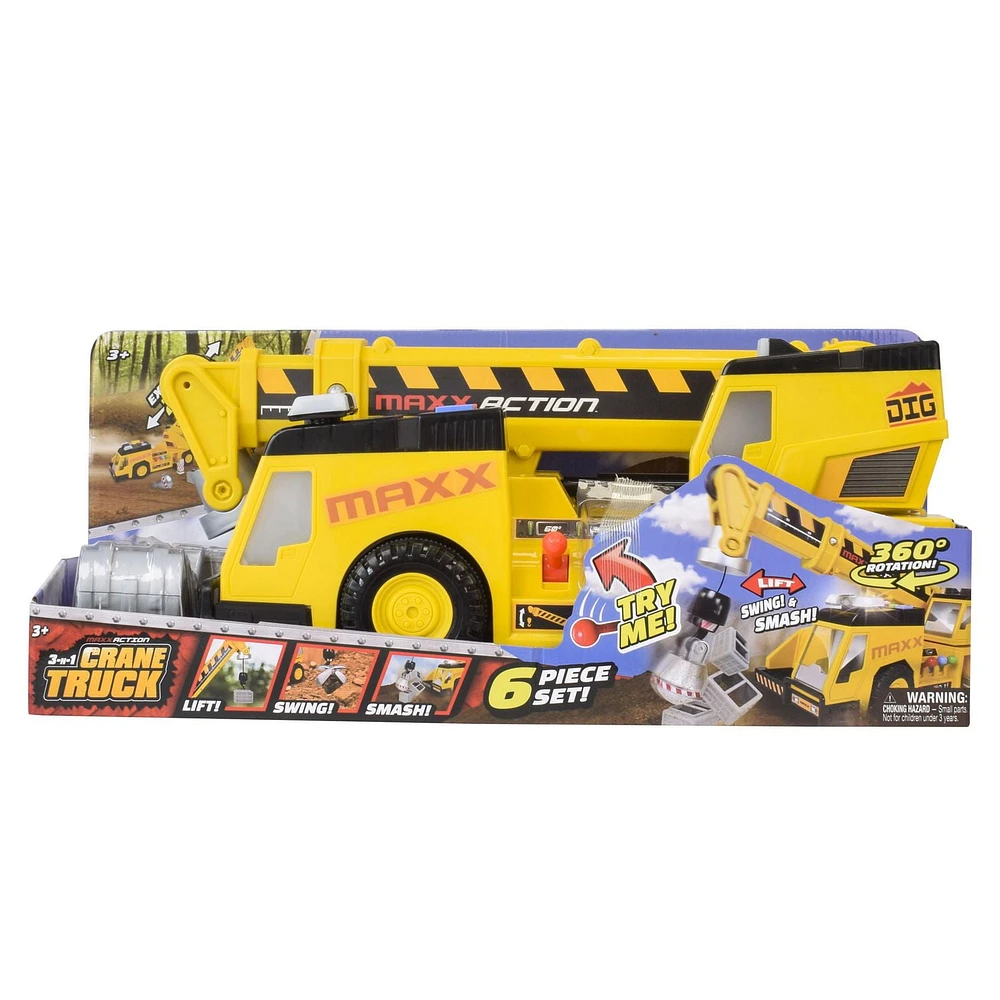 Maxx Action 3-N-1 Crane Truck