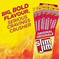 Slim Jim Originale, 27.5g/1 compte bâtonnets de viande protéiné originale Slim Jim avec sans saveurs artificiels