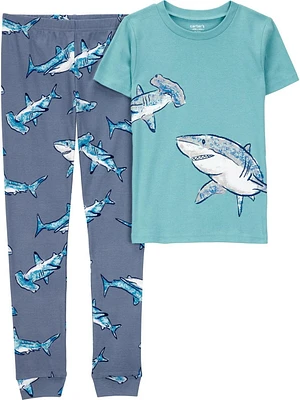 Carter's Child of Mine Pyjama 2 pièces en coton pour garçon Bleu Requin 5-12