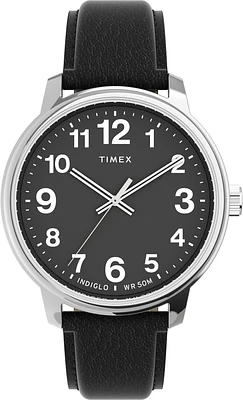 Timex® Easy Reader® Bold Leather Strap Watch