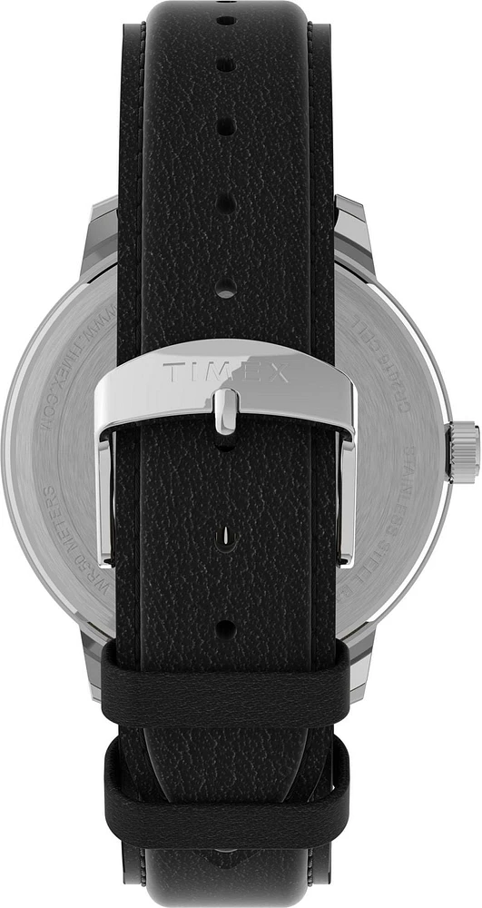 Timex® Easy Reader® Bold Leather Strap Watch