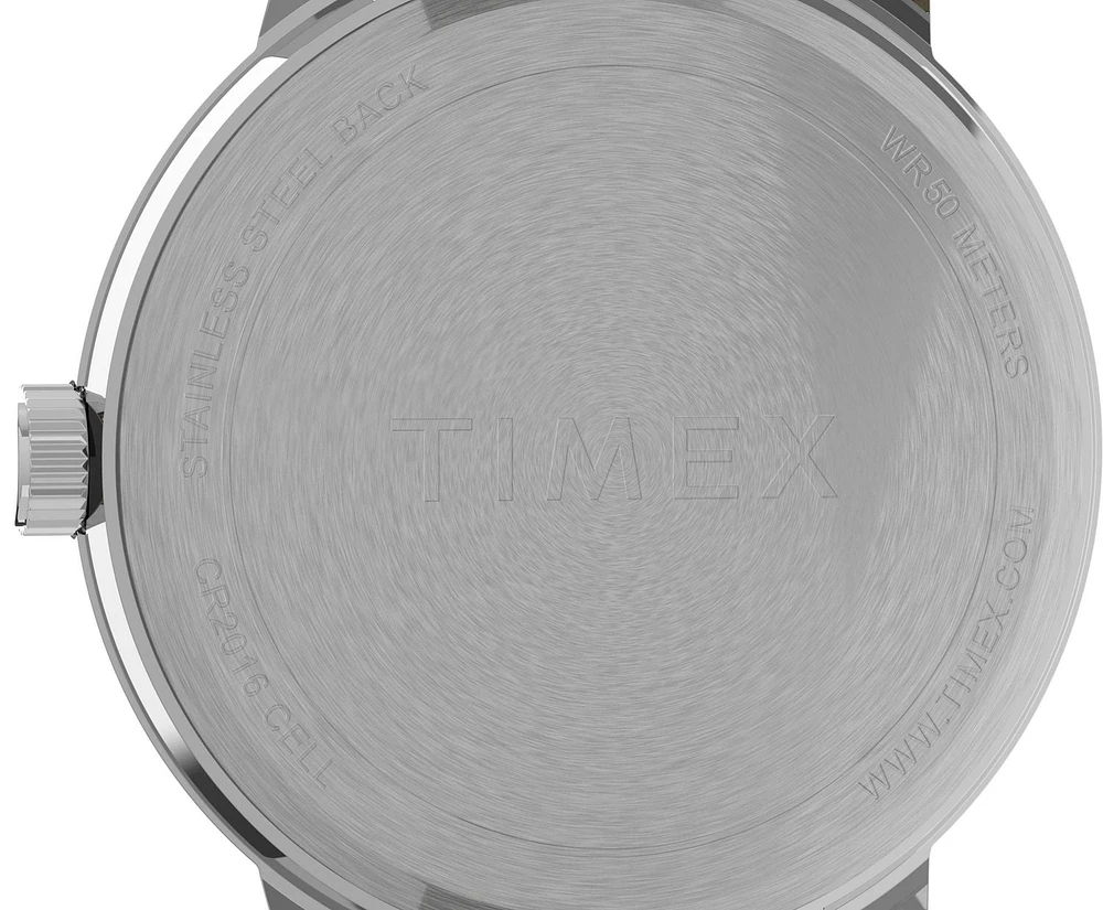 Timex® Easy Reader® Bold Leather Strap Watch